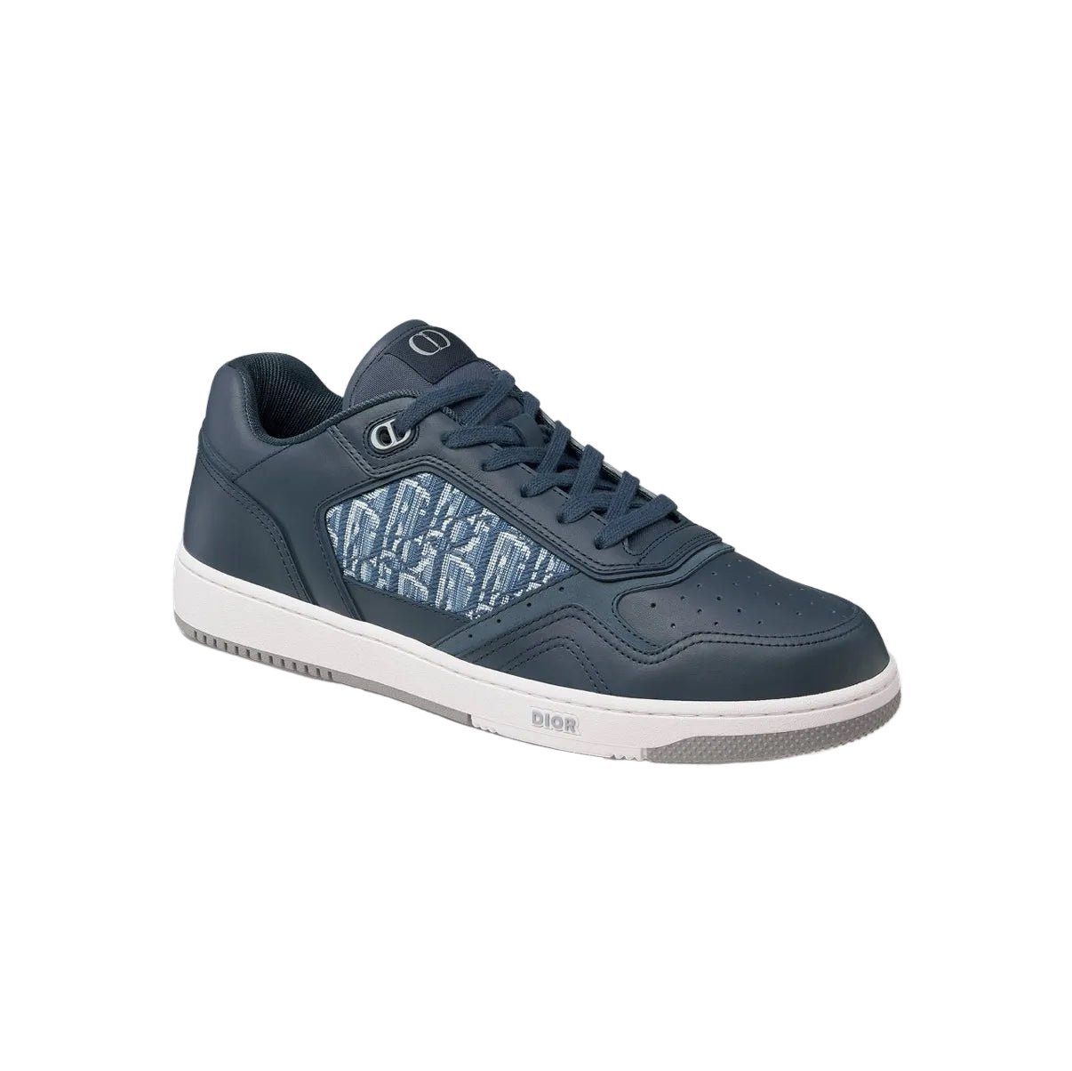 Dior B27 Uptown Low-Top Sneaker – Blue Smooth Calfskin and Blue Dior Oblique Jacquard - Image 2
