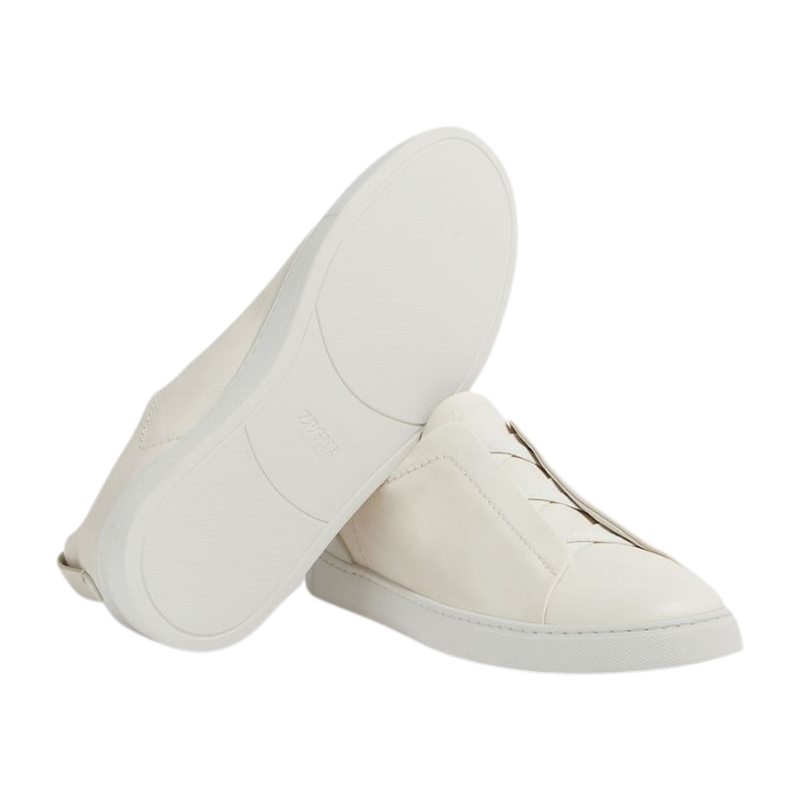 Zegna White Triple Stitch™ SECONDSKIN Sneakers - Image 5