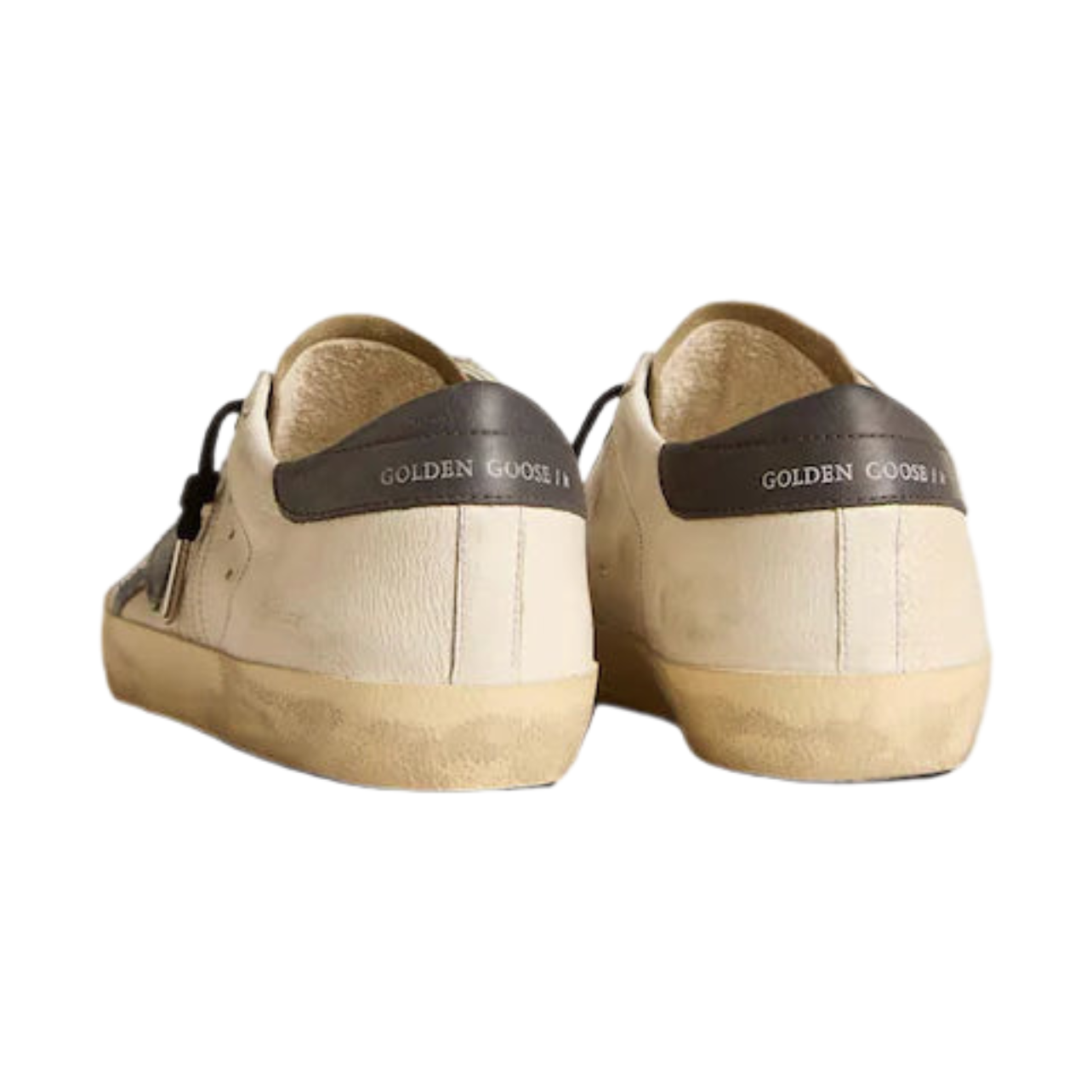 Golden goose Super-Star in nappa leather with light blue suede star and gray leather heel tab - Image 4