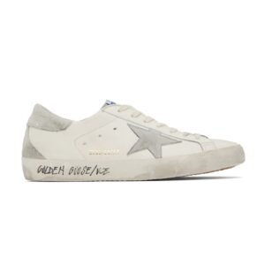 Golden Goose Super-Star in white leather star grey suede back (Women's)