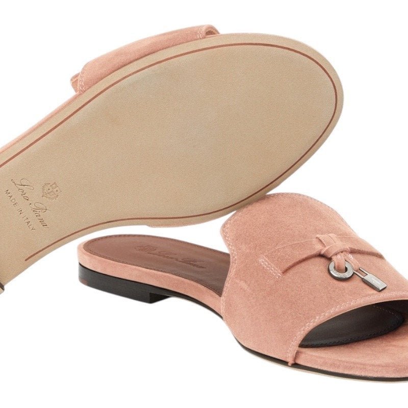 Loropiana Summer Charms Sandal Suede Goatskin Precious Rose - Image 4