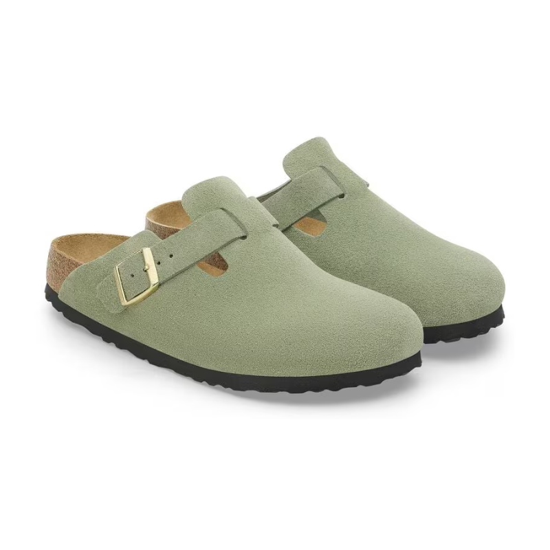 Birkenstock Boston Soft Footbed – Suede Green Tea - Image 2