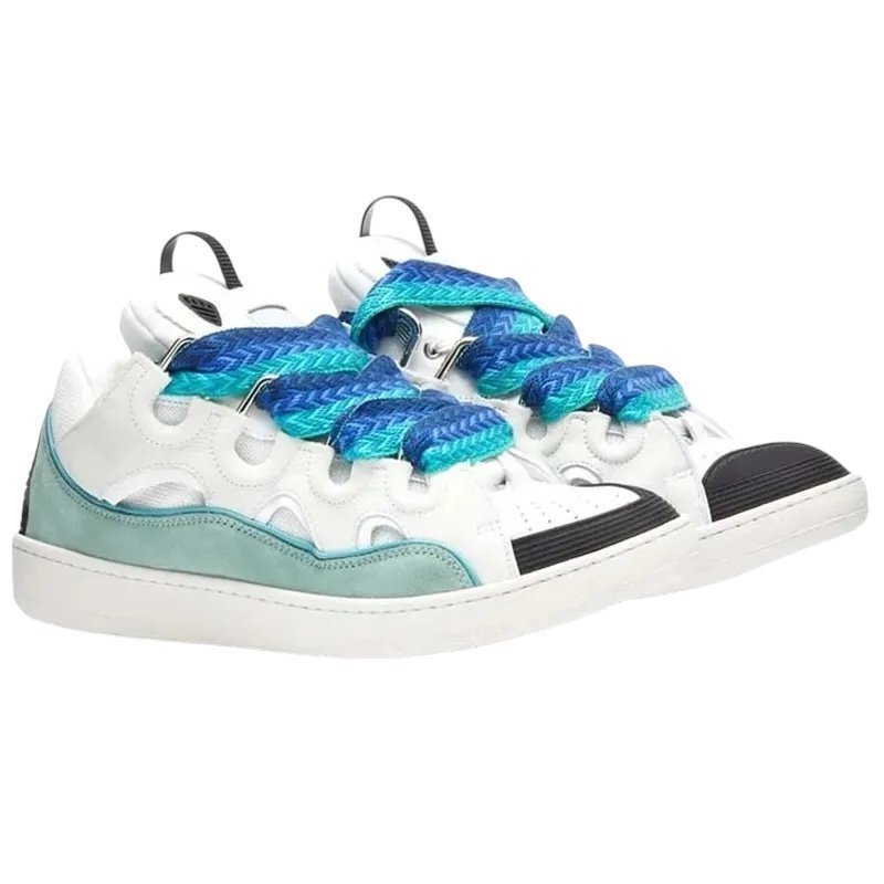Lanvin Leather Curb – White Blue - Image 2