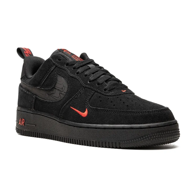 Nike Air Force 1 Low Multi-Swoosh Black Crimson - Image 3
