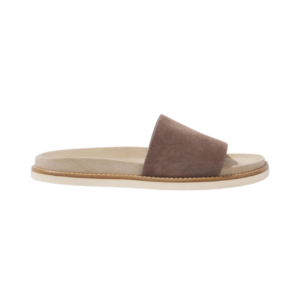 Brunello cucinelli suede slippers brown